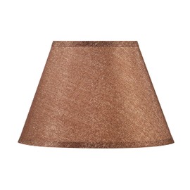 Aspen Creative 32087A, Hardback Empire Transitional Spider Shade, Gold Dark Brown Burlap Texture Fabric, 7" Top x 13" Bottom x 9" Slant