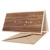 Thank You Card - Natural Walnut Wood - Handcrafted in