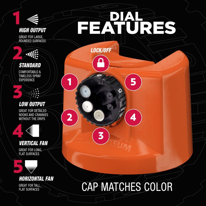 Rust-Oleum 376894-6PK Stops Rust Custom Spray 5-in-1 Spray Paint, 12