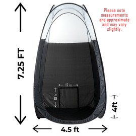 Naked Sun Black Spray Tan Tent - Pop Up Portable Professional Self Tanning Booth with Carry Bag Waterproof Floor and Extraction Fan Opening - Sunless Spray Tan Backdrop