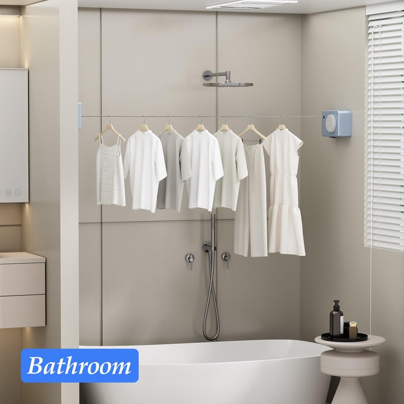 Danpoo Clothes Line Retracting Indoor Clothes Drying Line for Laundry