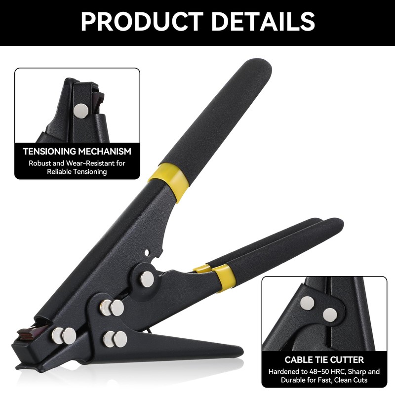 Innconee Zip Tie Tool Kit with 400 Cable Ties Assorted