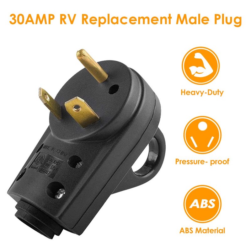 OPL5 30AMP RV Replacement Male Plug RV Electrical Plug Adapter