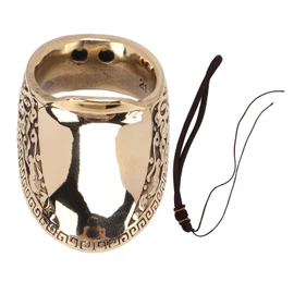 Archery Thumb Rings Good Protection Engraving Pattern Thumb Protector Rings with Anti Lost Rope for Outdoor Hunting 21mm