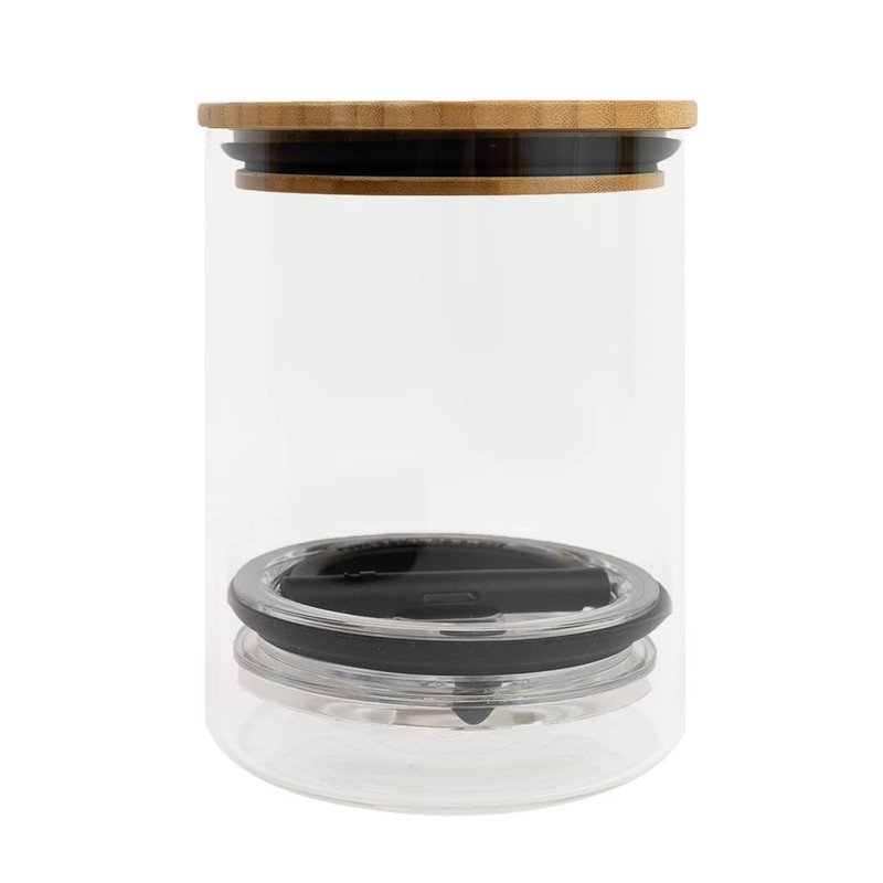 Cannascape Glass Herb Stash Jar Storage Canister - Airtight Container