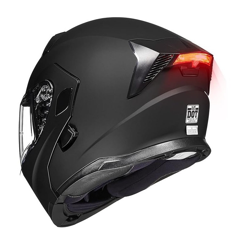 ILM Motorcycle Dual Visor Modular Flip up Full Face Helmet