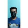 BLACK FACE MASK WITH DOUBLE RESPIRATOR VALVE HAND WASHABLE !