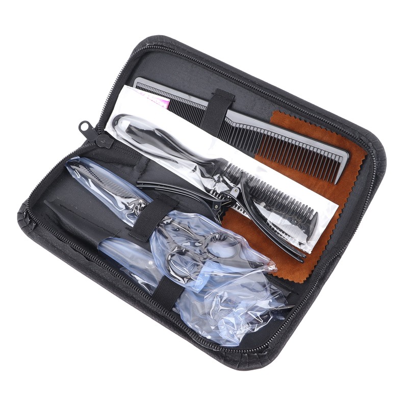 8pcs Haircut Scissors Comb Clip Bangs Thinning Combs Stainless Steel