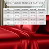 DECOLURE Satin Bed Sheets - 4 Piece Luxury Silky Queen
