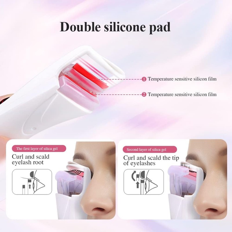 Heated Eyelash Curler, TOUCHBeauty Electric Eyelash Curler, Portable Lash Curler,