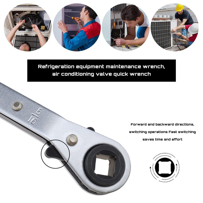 Create idea Square Ratchet Wrench 4-in-1 Switchable Wrench HVAC Maintenance