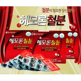Chong Kun Dang Hemoron Iron 500mg 120 capsules heme iron heme iron supplement / 종근당 헤모론철분 500mg 120캡슐 헴철 햄철 철분제