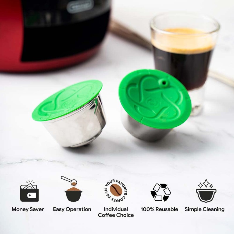 Capsules rechargeables filters à dosettes de café réutilisables compatible with