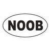 Generic NOOB Oval Bumper Sticker D1753 Euro Oval