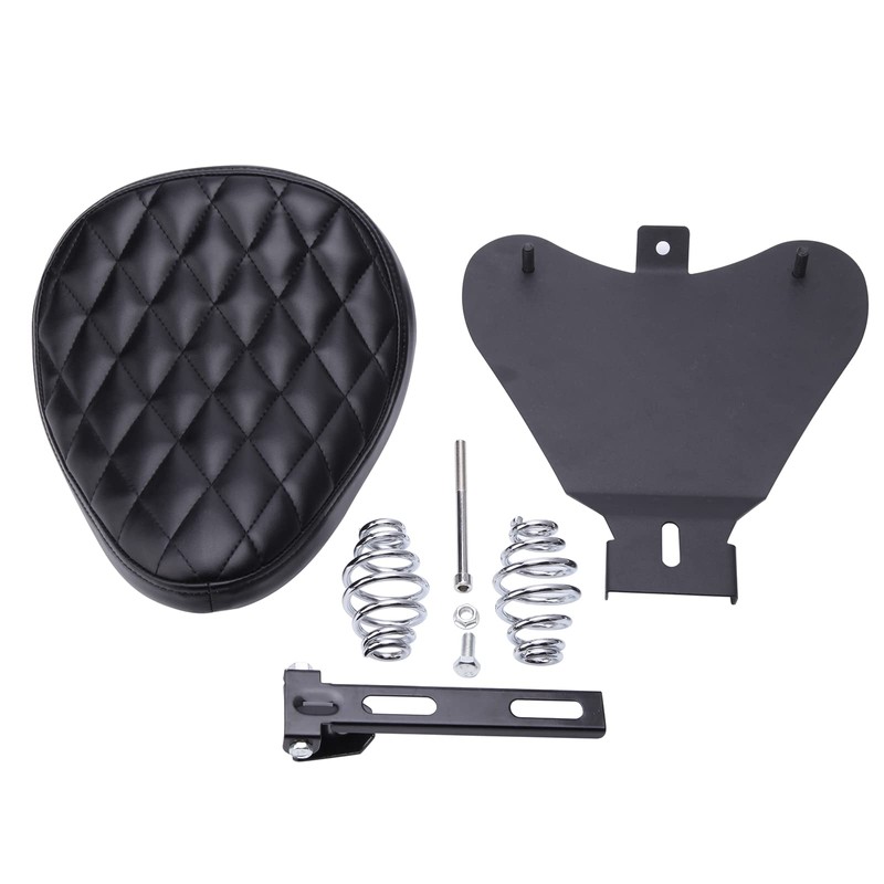 DREAMIZER Motorcycle Seat Cushion Driver Solo Seats with Spring Bracket