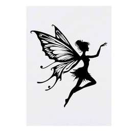 'Fairy With Butterfly Wings' Temporary Tattoo - Water Resistant, Skin-Safe, Non-Toxic Transfer (TO00074659)