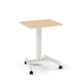 Union & Scale Essentials 24-inch W Electric Rectangular Adjustable Standing Mobile Desk, Natural (UN60413-CC)