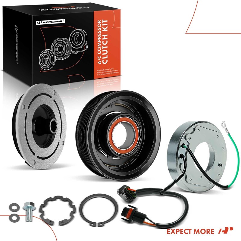 A-Premium Air Conditioner AC Compressor Clutch Kit Compatible with Hyundai