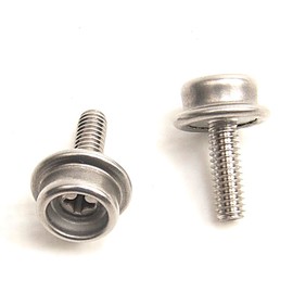 Tornillo de presión con tornillo de máquina #8 de 1/2 pulgada, tuerca de bloqueo incluida, piezas de acero inoxidable 10 de cada pieza -...
