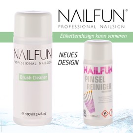 3 x Nailfun brush cleaners, 100 ml each, brush cleaner, brush care in economy set
