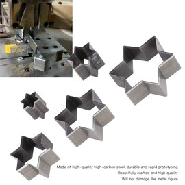Cyrank Leather Cutting Dies 5 Pieces High Speed Steel Hexagonal Star Punch Tool Leather Craft DIY Tear Cutting Dies for Leather Crafts
