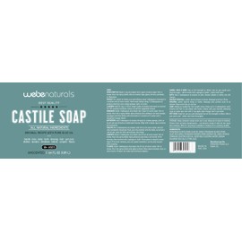 WEBE Pure Unscented Castile Liquid Soap Refill, 64 Ounce | Vegan & Gluten Free Non-GMO, For Face, Body Wash, Dishes, Pets & Laundry