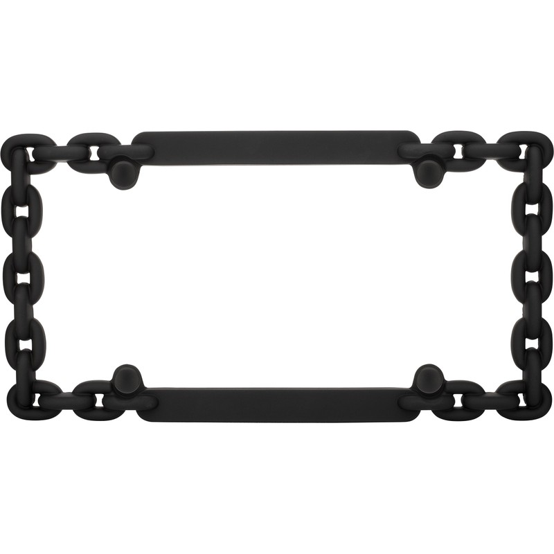 Cruiser Accessories 20500 Chain Flat Black License Plate Frame with