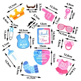 Liiqin Baby Shower Decoration Boy Girl, Baby Shower, Baby Party Decoration for Baby Shower, Photo Booth Props, Photo Booth Props, Baby Shower Party Photo Box Accessories for Baby Shower, Gender Reveal
