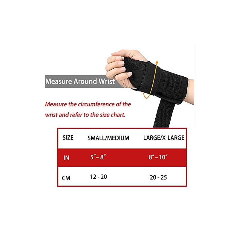 NuCamper Breathable Wrist Support Wrist Brace with Metal Splint Stabiliser