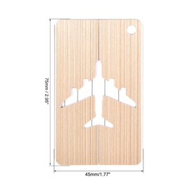 sourcing map Luggage Tags 7.5x4.5cm Aluminium Brushed Identifier Card Holder Labels for Travel Rose Gold Pack of 4