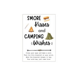 Smore Kisses and Camping Wishes Wish Bracelet, Camping, Summer Camp, Camp Counselor, Camp Leader, Kids Camp, Camping Party Favors, Thank You, Camping Weekend Gifts, Outdoor School Gifts, Camp Gifts