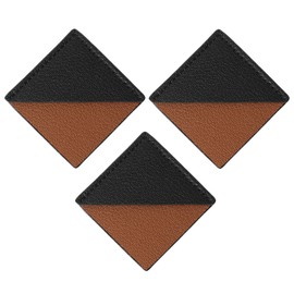 URIZZD Leather Corner Bookmarks for Men Women, Handmade Book Markers for Book Lovers Reading Bookmark Set 3 PCS (Black+Brown)