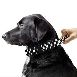 Huali Tactical Dog Collar -Premium Quality Adjustable Heavy Duty Dog Coallr- Thick and Durable Dog Collar with Quick-Release Metal Buckle 【XS (2.5 cm/1 inch), Checkerboard】