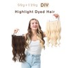 Fshine Clip-In Real Hair Extensions, Highlight, 7 Pieces/120 g, 35