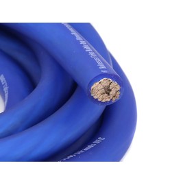 KnuKonceptz Kolossus Flex Kable OFC 4 Gauge Power Wire Copper Cable Blue (10 ft) 4 AWG