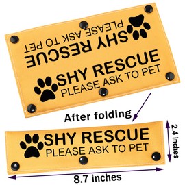 PWHAOO Dot Not Approach Nervous Dog Leash Sleeve Shy Rescue Leash Wrap Nervous Shy Dog Gift (Shy Rescue Sleeve)