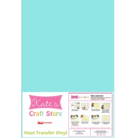 Three (3) 12" x 15" Sheets of Heat Transfer Vinyl (HTV) (Robin's Egg Blue)