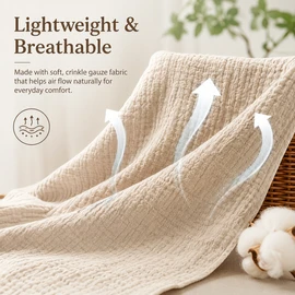 Breathable Nursing Cover for Breastfeeding – Lightweight Muslin Privacy Shawl for Home, Travel & On-the-Go Feeding