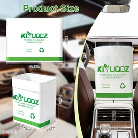 Disposable Cars Trash Bags Standable 100 Pack Car Garbage Bag Self Adhesive travel trash bag for Cars Kitchens Bedrooms Offices Travel and Camping Open Top Cleaning Bags (10.1 * 2.3 * 7.6 in) (50)
