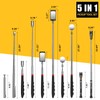 Magnetic Pickup Tool Set with 15lb&1lb Pick Up Rod, Round&Square