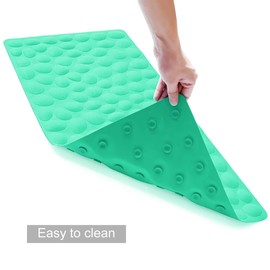 Non-Slip Bathtub Mat OTHWAY Soft Rubber Bathroom Bathmat with Strong Suction Cups (Fruit Green, 16x31.5 inch)