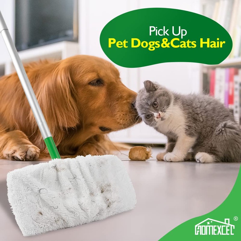 HOMEXCEL Reusable Microfiber Mop Pads Compatible with Swiffer Sweeper-Washable Wet