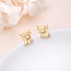 Highland Cow Earrings 925 Sterling Silver Cute Animal Stud Earrings