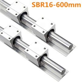 GUWANJI 600mm SBR16 Linear Rail + SBR16UU Slide Bearing Block for Fully Supported Linear Rail 16mm Linear Rail Overall Length 23.6 inch/600mm