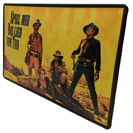30 x 20 cm Retro Tin Sign Suitable for Spiel mir das Lied vom Tod Film Fans, Decorative Cinema Sign, Embossed Sheet Steel