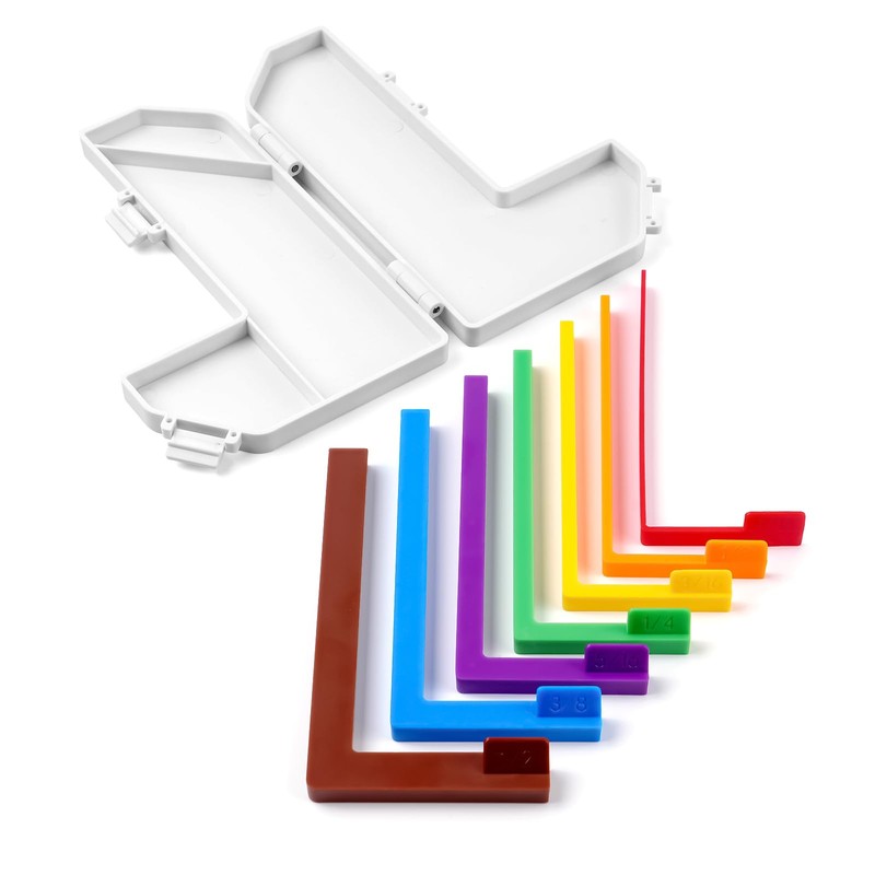 OTCRAFT 9 Pcs Paper Crafting Alignment Guides with Storage Case