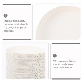 100Pcs Disposable Paper Cup Lids - White, 2.55 Inch Anti-Spill Hot Cup Covers for Coffee, Tea, Beverages - Eco-Friendly, Easy to Dispose, Ideal for Home, Office, Travel