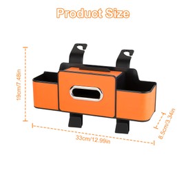 Noaya Car Seat Back Hanging Storage Box - Multifunctional Car Seat Organizer with Tissue Holder Cup Holder and Hooks, Durable Odorless Cars Storage Organizer, Black