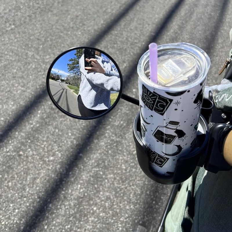 Ampper Glass Clip On Rear View Cubicle Mirror, Flexible Convex