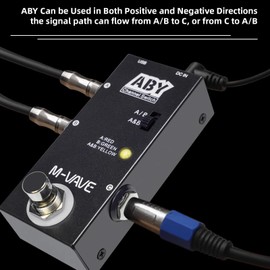 A/B Switch Guitar Pedal - Sunydog ABY Box Line Selector, Mini ABY Switch Guitar Effect Pedal True Bypass Guitar Bass Pedal AB Box - ABY Channel Switch